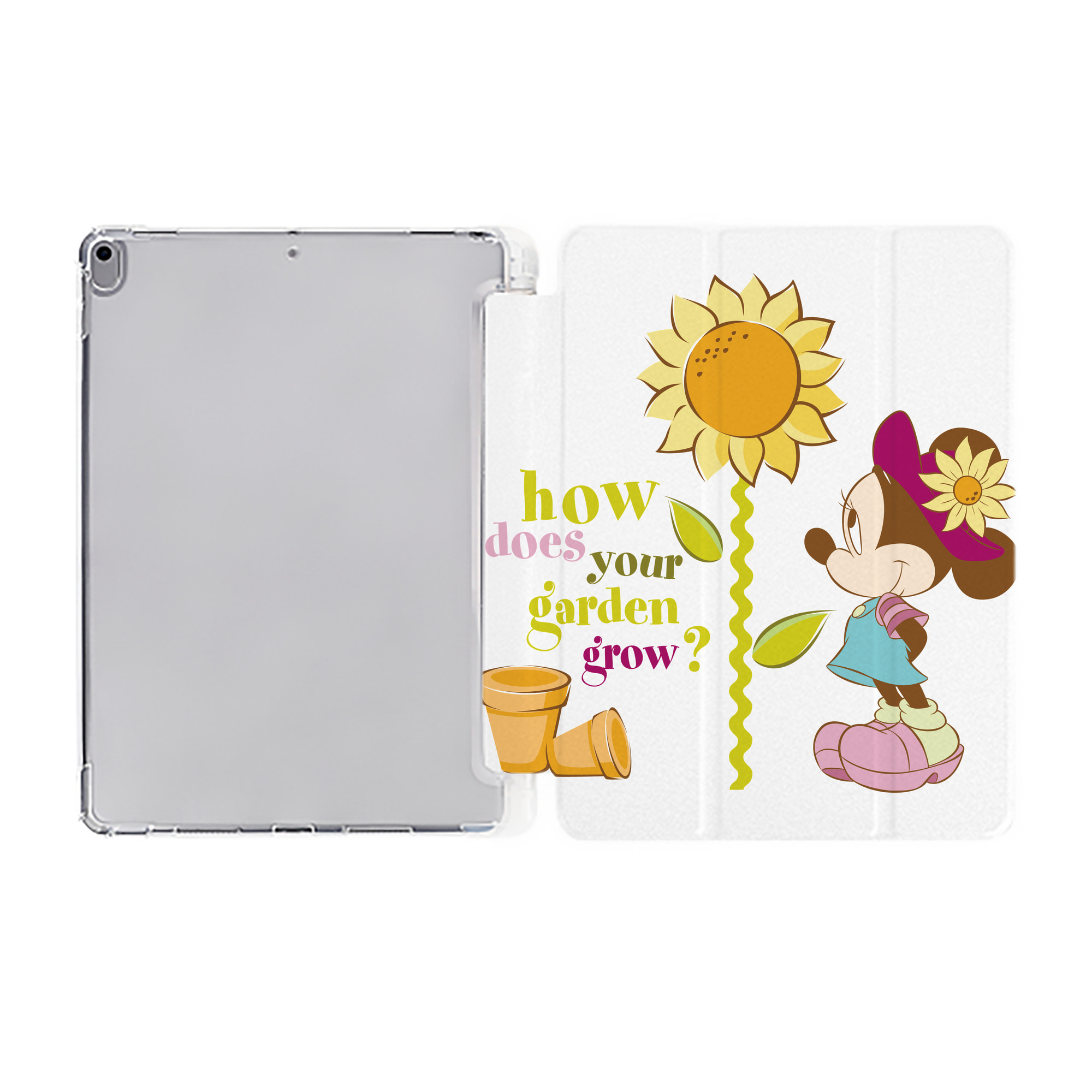 （画像用） ミッキーマウス Mickey Mouse IPad ケース ペン収納付き 三つ折りスタンド PUレザー×シリコン 対応機種9.5/10.5/10.9インチ